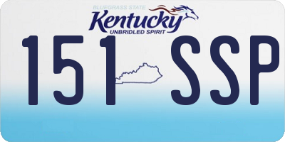 KY license plate 151SSP