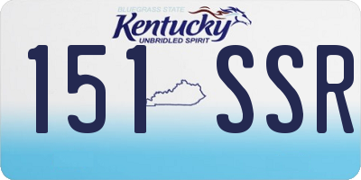 KY license plate 151SSR