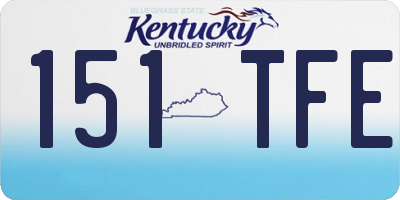 KY license plate 151TFE