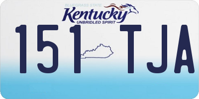 KY license plate 151TJA