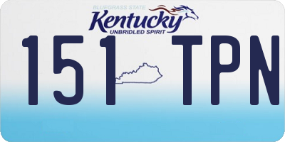 KY license plate 151TPN