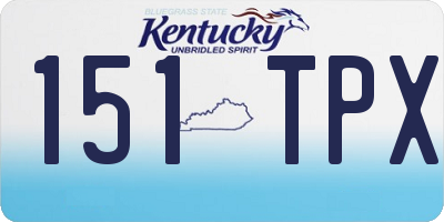 KY license plate 151TPX