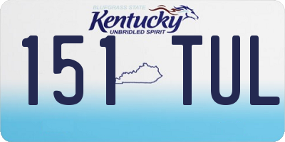 KY license plate 151TUL