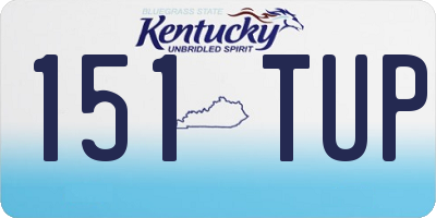 KY license plate 151TUP