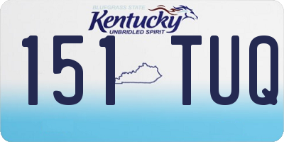 KY license plate 151TUQ
