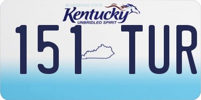 KY license plate 151TUR