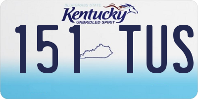KY license plate 151TUS