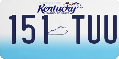 KY license plate 151TUU