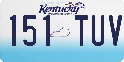 KY license plate 151TUV