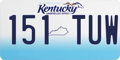 KY license plate 151TUW