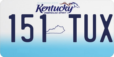 KY license plate 151TUX