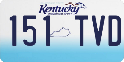 KY license plate 151TVD