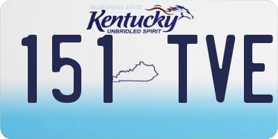 KY license plate 151TVE