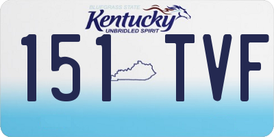 KY license plate 151TVF