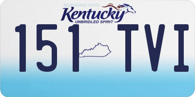 KY license plate 151TVI