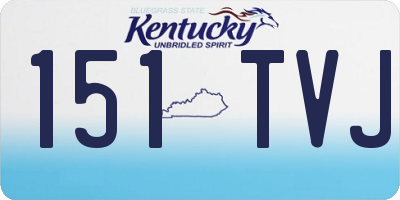 KY license plate 151TVJ