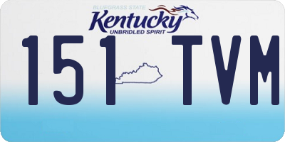 KY license plate 151TVM