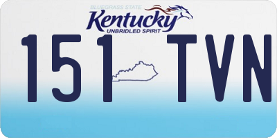 KY license plate 151TVN