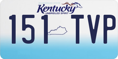 KY license plate 151TVP