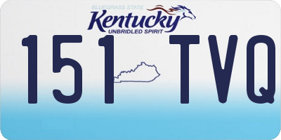 KY license plate 151TVQ