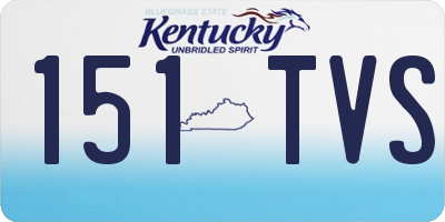 KY license plate 151TVS