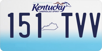 KY license plate 151TVV