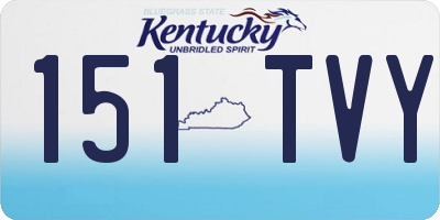 KY license plate 151TVY