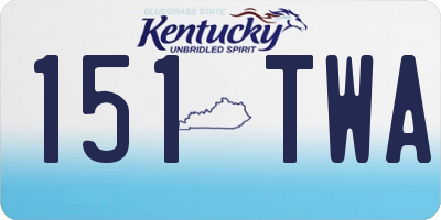 KY license plate 151TWA