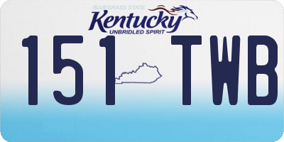 KY license plate 151TWB