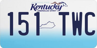 KY license plate 151TWC