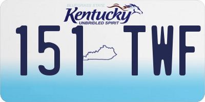 KY license plate 151TWF