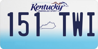 KY license plate 151TWI
