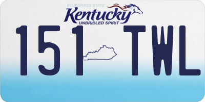 KY license plate 151TWL