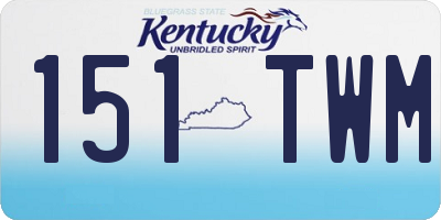 KY license plate 151TWM