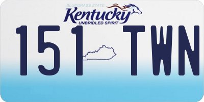 KY license plate 151TWN