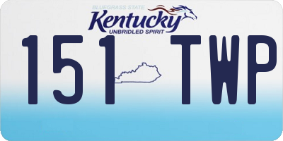 KY license plate 151TWP