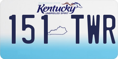 KY license plate 151TWR
