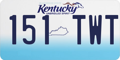 KY license plate 151TWT