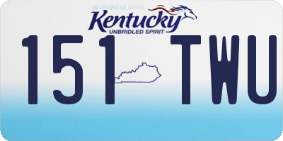 KY license plate 151TWU