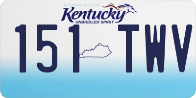 KY license plate 151TWV