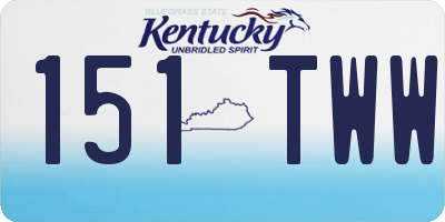 KY license plate 151TWW