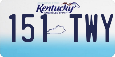 KY license plate 151TWY