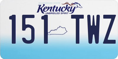 KY license plate 151TWZ