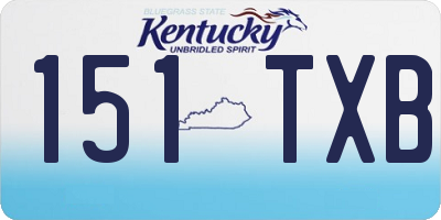 KY license plate 151TXB