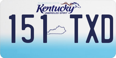 KY license plate 151TXD
