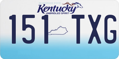 KY license plate 151TXG