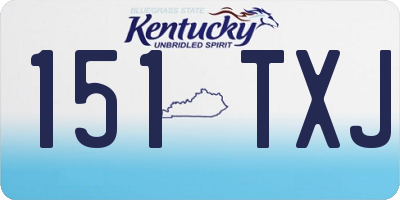 KY license plate 151TXJ