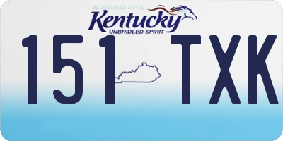 KY license plate 151TXK
