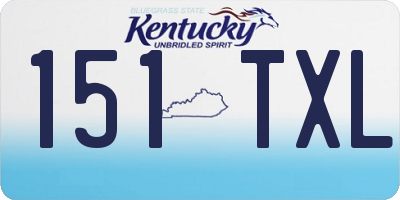KY license plate 151TXL