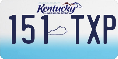 KY license plate 151TXP